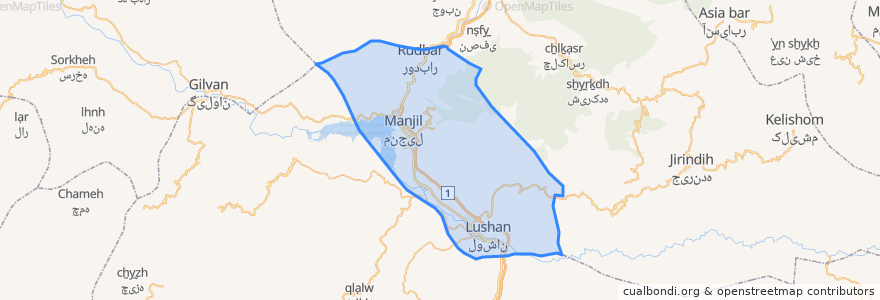 Mapa de ubicacion de دهستان کلشتر.