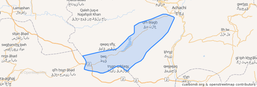 Mapa de ubicacion de دهستان کله بوزشرقی.