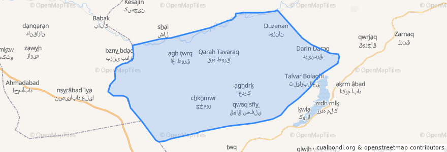 Mapa de ubicacion de دهستان کله بوزغربی.