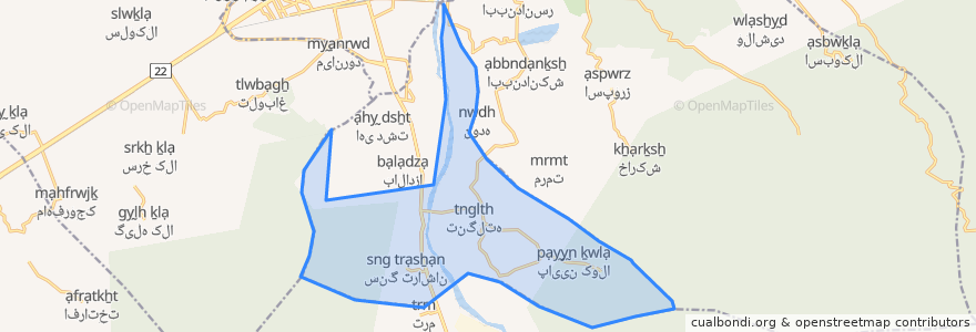 Mapa de ubicacion de دهستان کلیجان رستاق سفلی.