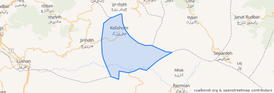 Mapa de ubicacion de دهستان کلیشم.