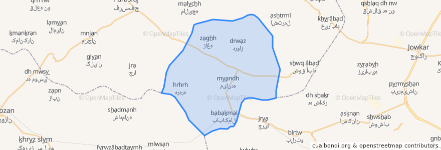 Mapa de ubicacion de دهستان کمال رود.