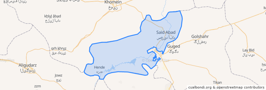 Mapa de ubicacion de دهستان کناررودخانه.