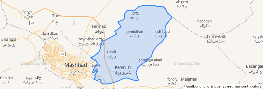 Mapa de ubicacion de دهستان کنویست.