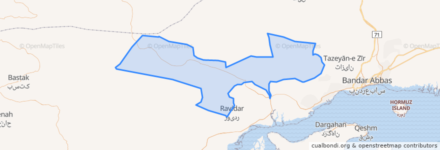 Mapa de ubicacion de دهستان کهورستان.