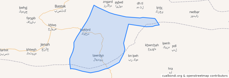 Mapa de ubicacion de دهستان کوخرد.