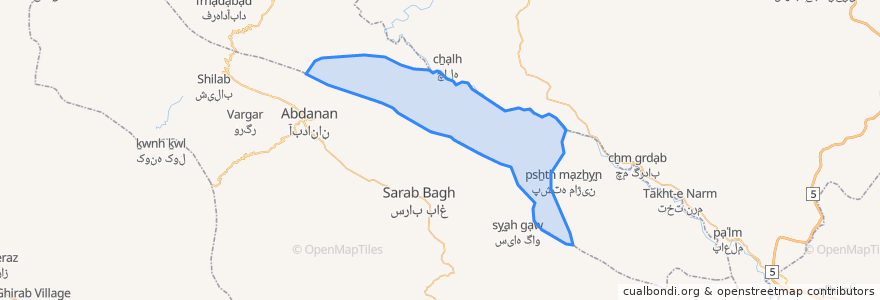 Mapa de ubicacion de دهستان کولکنی.