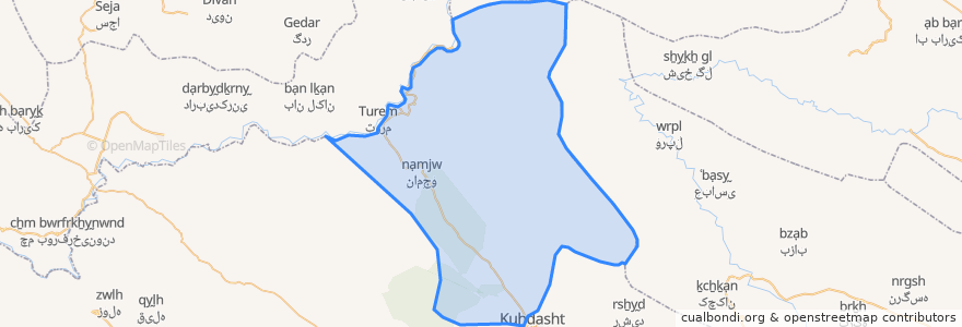 Mapa de ubicacion de دهستان کوهدشت شمالی.