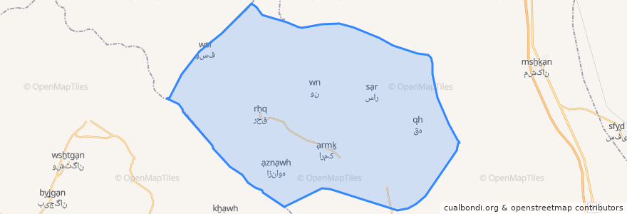 Mapa de ubicacion de دهستان کوه دشت.