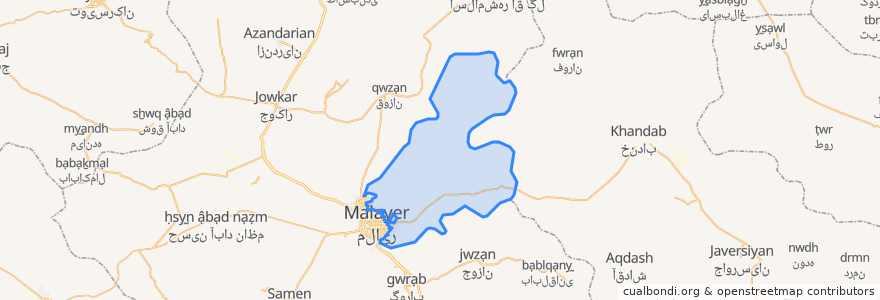 Mapa de ubicacion de دهستان کوه سرده.