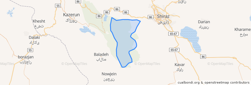 Mapa de ubicacion de دهستان کوه مره سرخی.