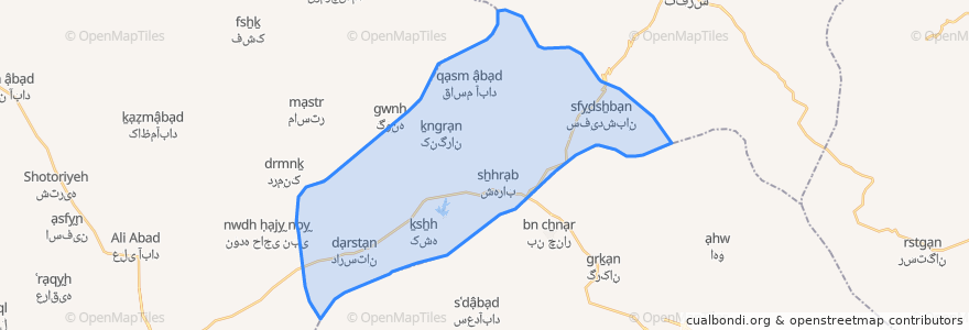 Mapa de ubicacion de دهستان کوه پناه.