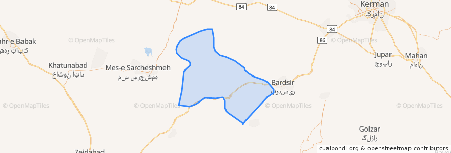 Mapa de ubicacion de دهستان کوه پنج.