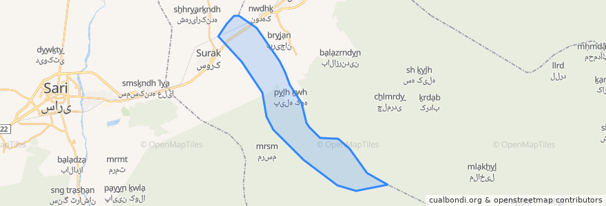 Mapa de ubicacion de دهستان کوهدشت شرقی.