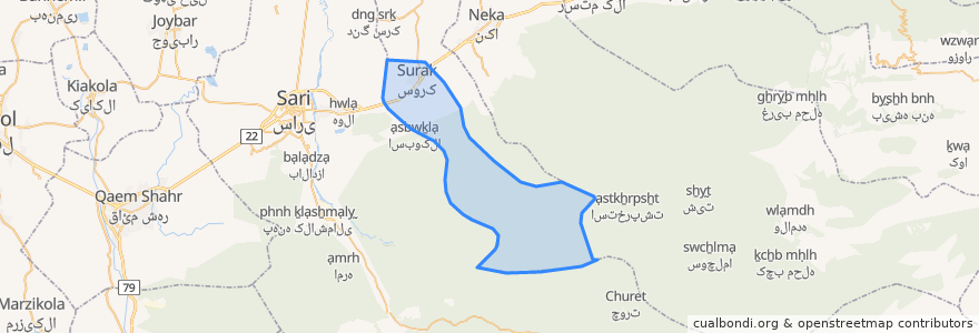 Mapa de ubicacion de دهستان کوهدشت غربی.