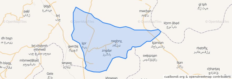 Mapa de ubicacion de دهستان کوهسار.