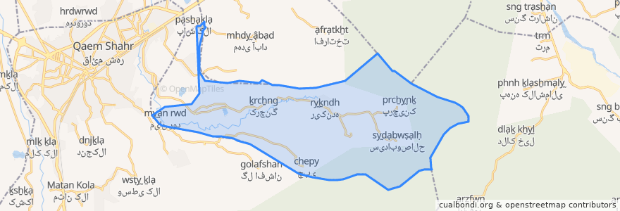 Mapa de ubicacion de دهستان کوهساران.