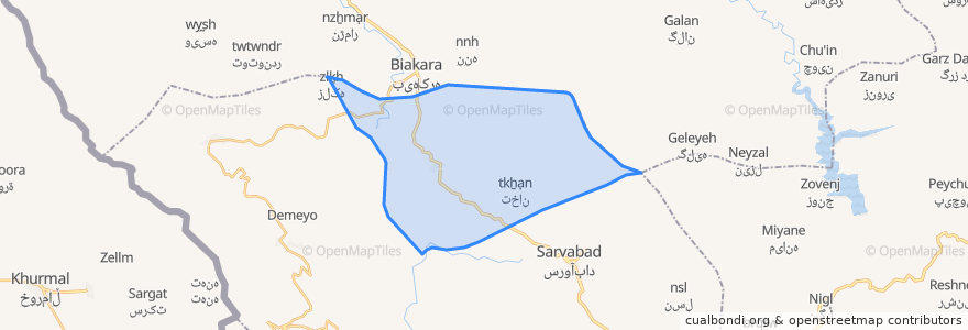 Mapa de ubicacion de دهستان کوسالان.