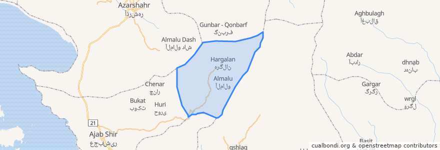 Mapa de ubicacion de دهستان کوهستان.