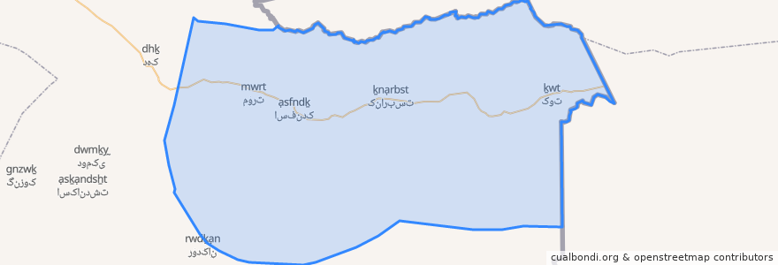 Mapa de ubicacion de بخش مهرگان.