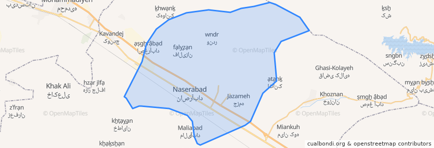 Mapa de ubicacion de دهستان کوهپایه شرقی.