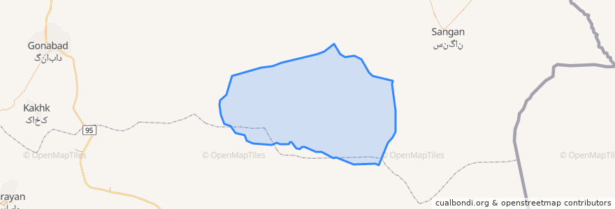 Mapa de ubicacion de دهستان کیبر.