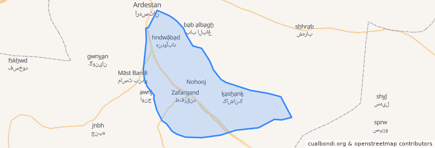 Mapa de ubicacion de دهستان کچو.