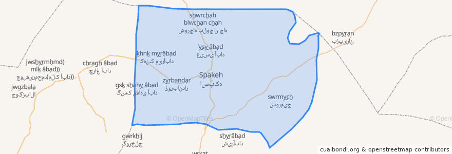 Mapa de ubicacion de دهستان لاشارشمالی.