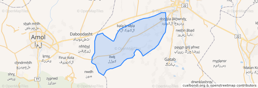 Mapa de ubicacion de دهستان لاله آباد.