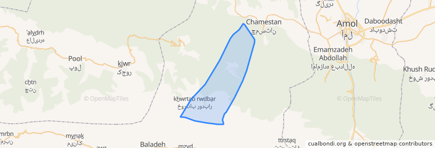 Mapa de ubicacion de دهستان لاویج.