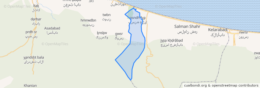 Mapa de ubicacion de دهستان لنگارودغربی.