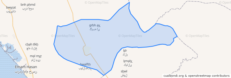 Mapa de ubicacion de دهستان لیراوی میانی.