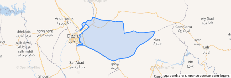 Mapa de ubicacion de دهستان ماهور برنجی.