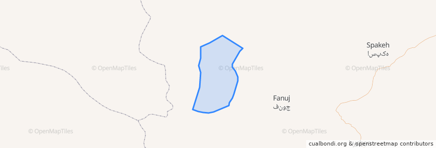 Mapa de ubicacion de دهستان محترم آباد.