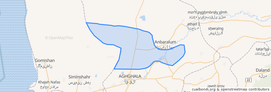 Mapa de ubicacion de دهستان مزرعه جنوبی.