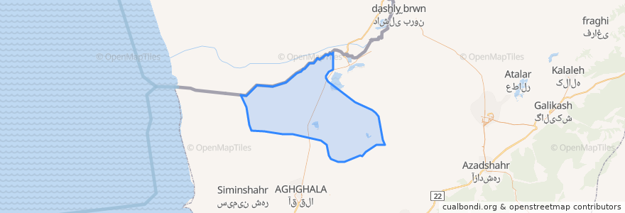 Mapa de ubicacion de دهستان مزرعه شمالی.