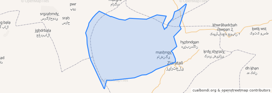 Mapa de ubicacion de دهستان مسافرآباد.