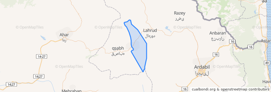 Mapa de ubicacion de دهستان مشگین شرقی.