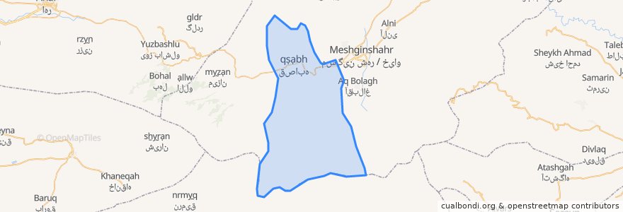 Mapa de ubicacion de دهستان مشگین غربی.