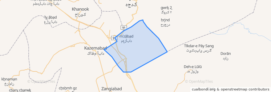 Mapa de ubicacion de معزیه.