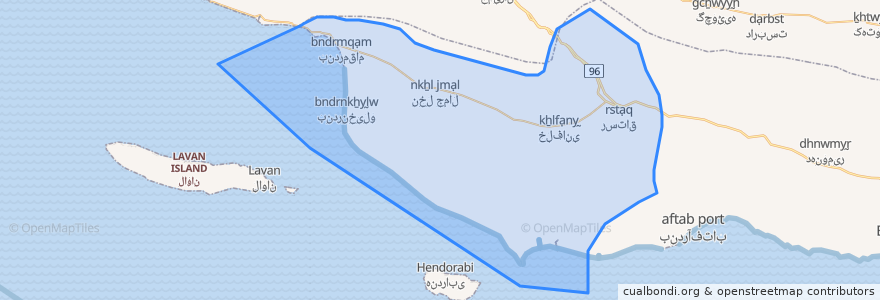 Mapa de ubicacion de دهستان مقام.