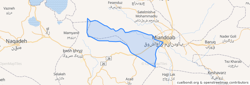 Mapa de ubicacion de دهستان مکریان شمالی.