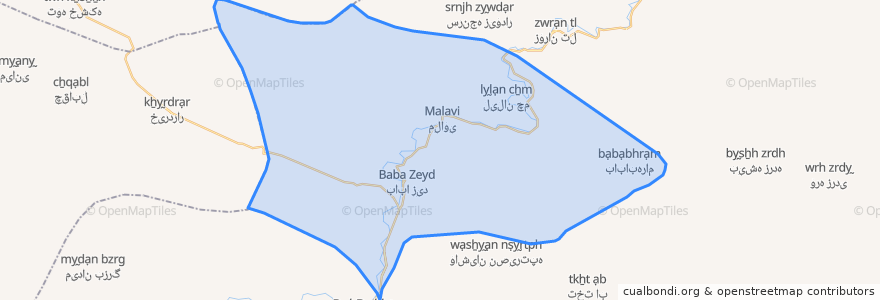 Mapa de ubicacion de دهستان ملاوی.