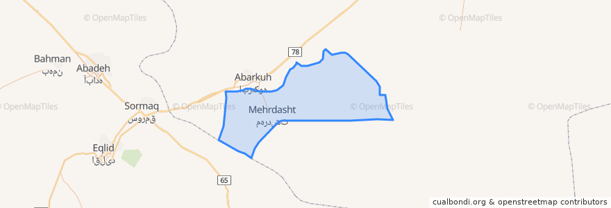 Mapa de ubicacion de Mehrabad RD.