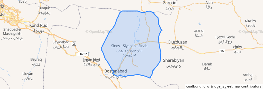 Mapa de ubicacion de دهستان مهرانرود مرکزی.