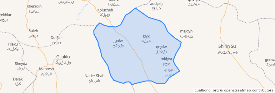 Mapa de ubicacion de دهستان مهربان سفلی.