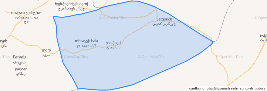 Mapa de ubicacion de دهستان مهروئیه.