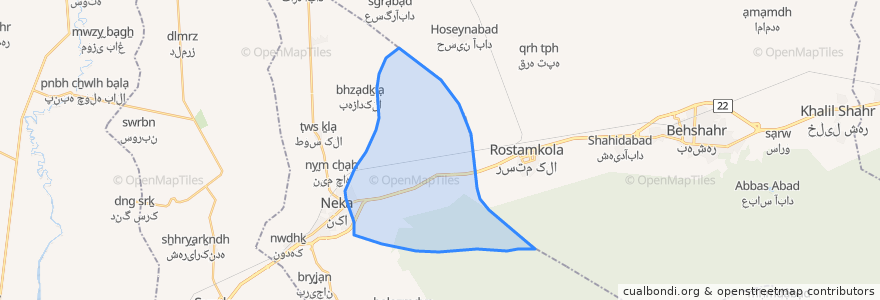 Mapa de ubicacion de دهستان مهروان.