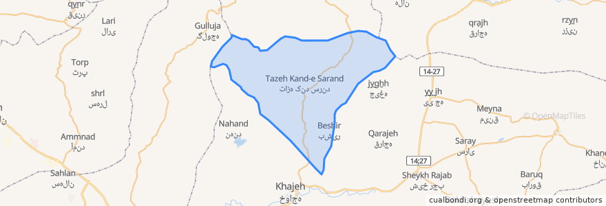 Mapa de ubicacion de دهستان مواضع خان شمالی.