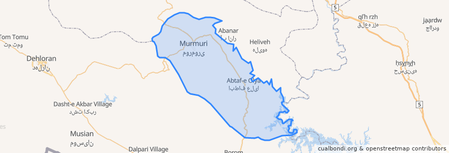 Mapa de ubicacion de دهستان مورموری.